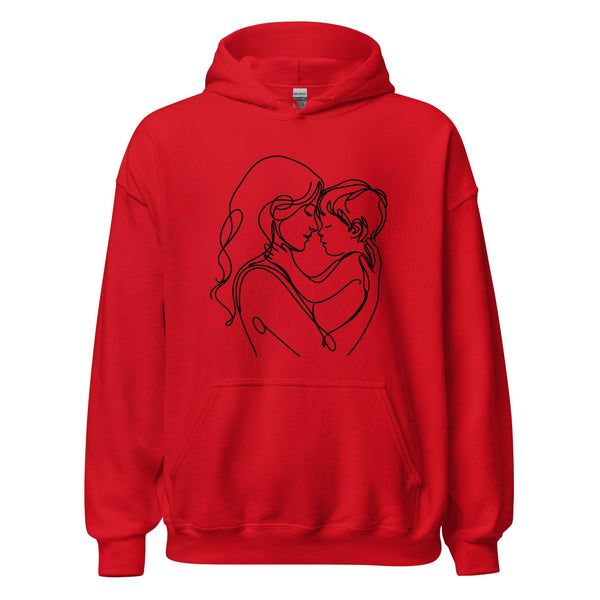 Mom & Son Women Premium Hoodie - Red / S - ArtyKoala