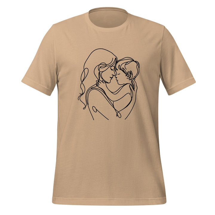 Mom Son Women Premium T-shirt - Tan / S - ArtyKoala