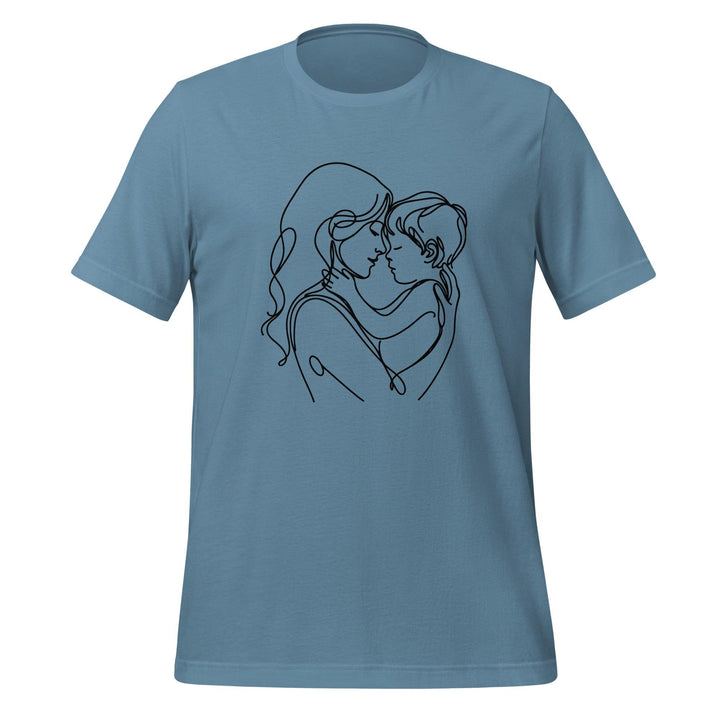 Mom Son Women Premium T-shirt - Steel Blue / S - ArtyKoala