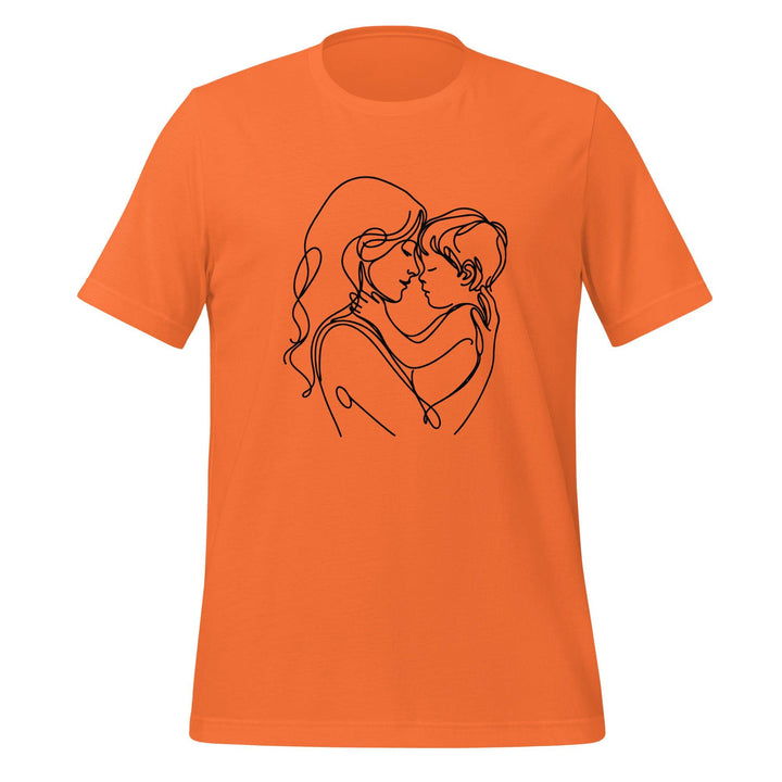 Mom Son Women Premium T-shirt - Orange / S - ArtyKoala