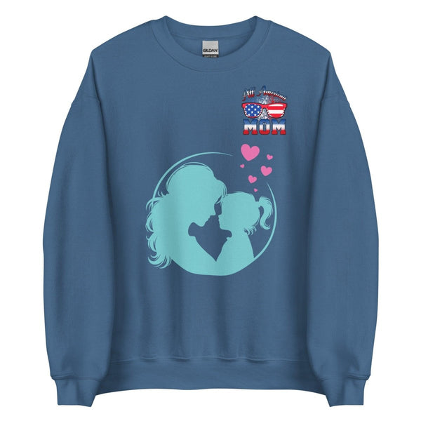 Mom Svg Women Graphic Sweatshirt - Indigo Blue - S - ArtyKoala