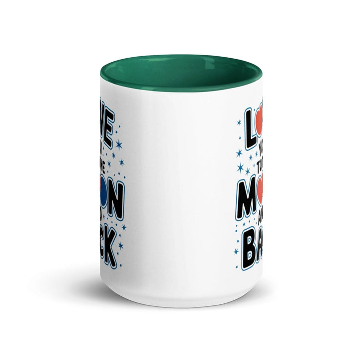 Moon and Back Colorful Print Mug - Red - 15 oz - ArtyKoala