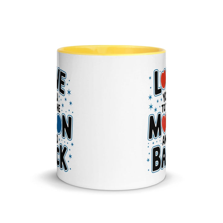 Moon and Back Colorful Print Mug - Red - 11 oz - ArtyKoala