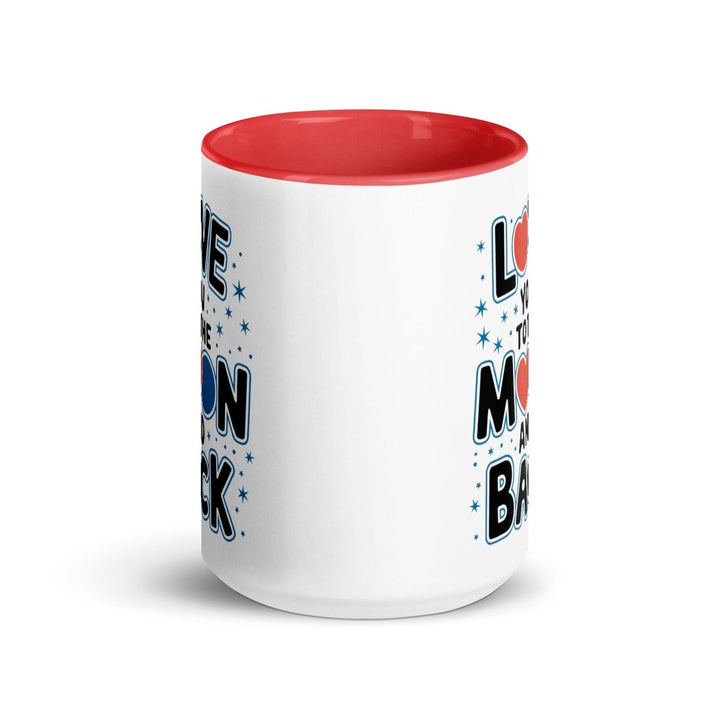 Moon and Back Colorful Print Mug - Blue - 15 oz - ArtyKoala