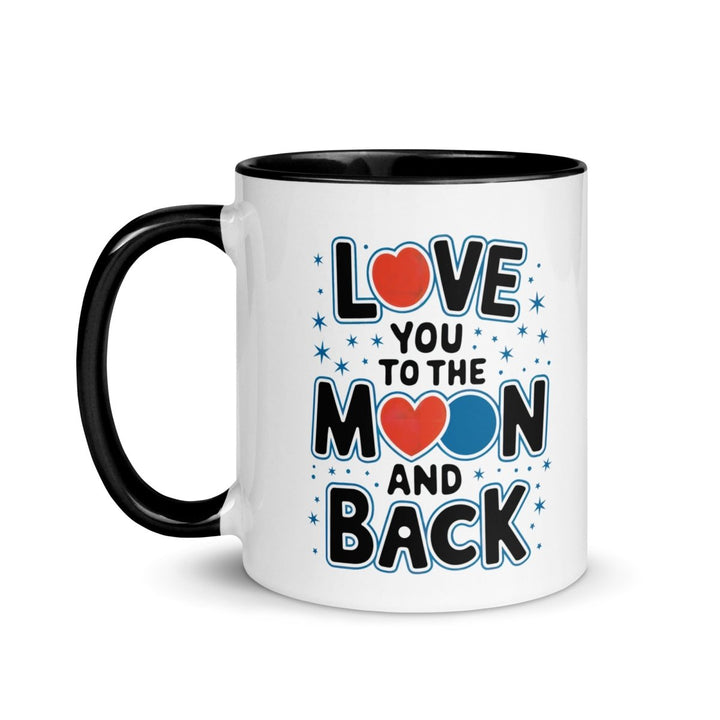 Moon and Back Colorful Print Mug - Yellow - 11 oz - ArtyKoala
