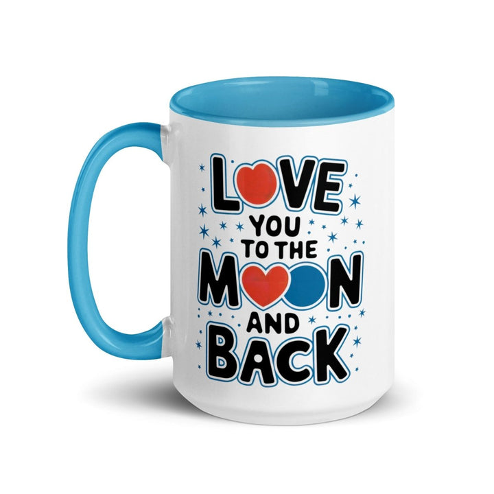 Moon and Back Colorful Print Mug - Black - 15 oz - ArtyKoala