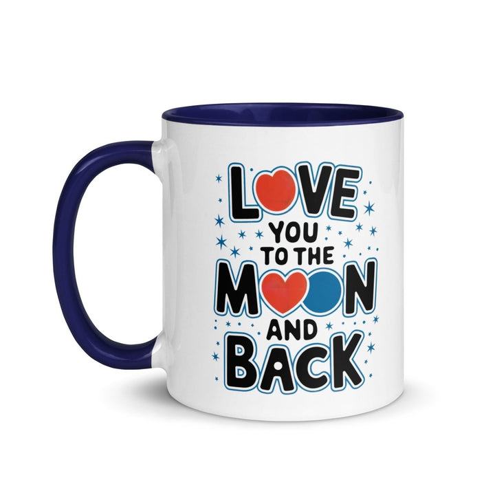 Moon and Back Colorful Print Mug - Green - 11 oz - ArtyKoala