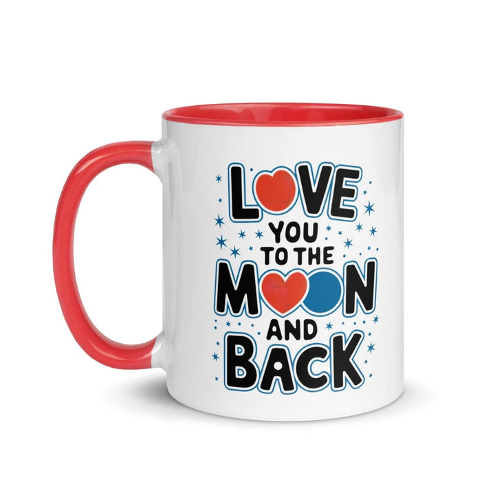 Moon and Back Colorful Print Mug - Yellow - 11 oz - ArtyKoala