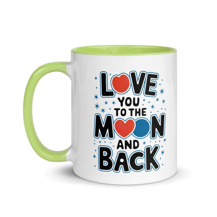 Moon and Back Colorful Print Mug - Dark green - 11 oz - ArtyKoala