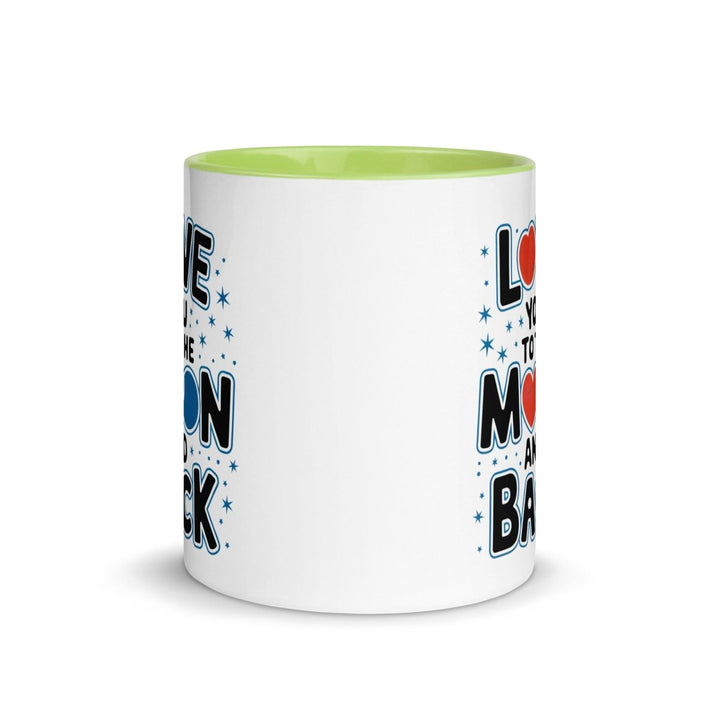 Moon and Back Colorful Print Mug - Dark green - 11 oz - ArtyKoala