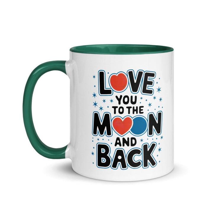 Moon and Back Colorful Print Mug - Golden Yellow - 11 oz - ArtyKoala