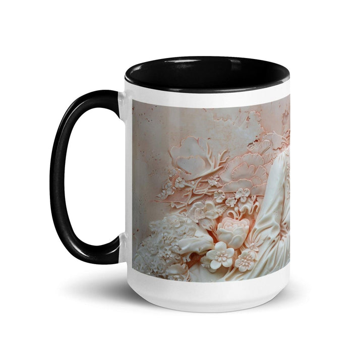 Mother and Baby Colorful Print Mug - Black - 15 oz - ArtyKoala