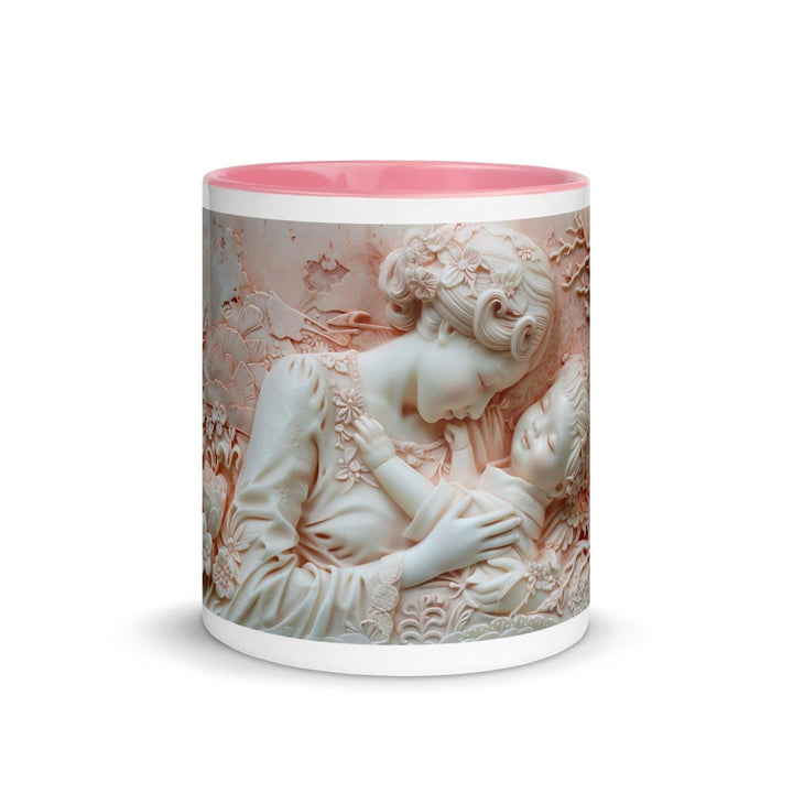 Mother and Baby Colorful Print Mug - Pink - 11 oz - ArtyKoala