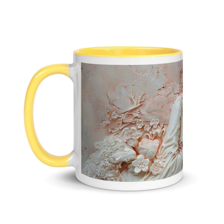 Mother and Baby Colorful Print Mug - Yellow - 11 oz - ArtyKoala