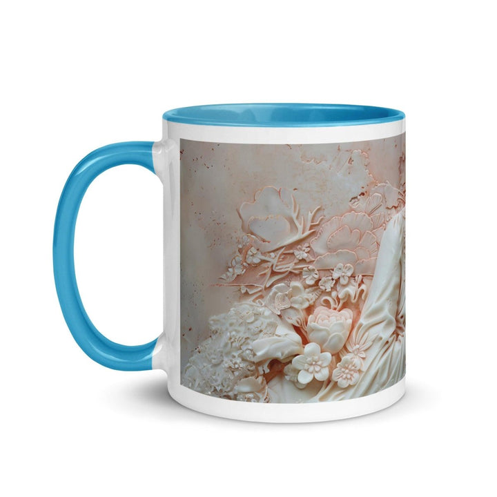 Mother and Baby Colorful Print Mug - Blue - 11 oz - ArtyKoala