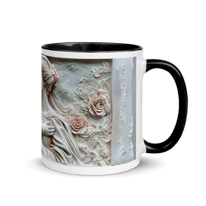 Mother and baby Face to Face 3D Mug with Color Inside - Black / 11 oz - ArtyKoala