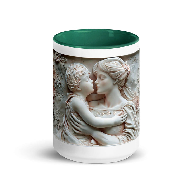 Mother and baby Face to Face 3D Mug with Color Inside - ArtyKoala