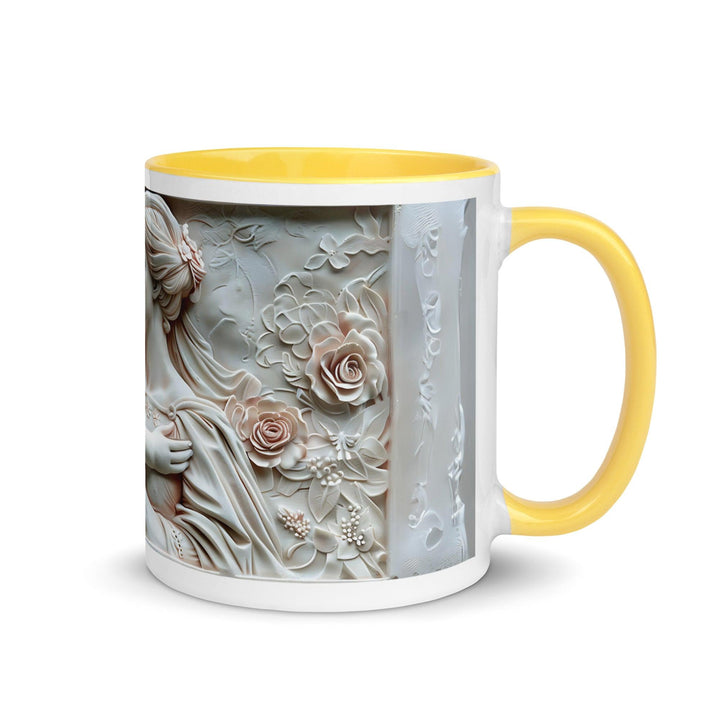 Mother and baby Face to Face 3D Mug with Color Inside - Yellow / 11 oz - ArtyKoala