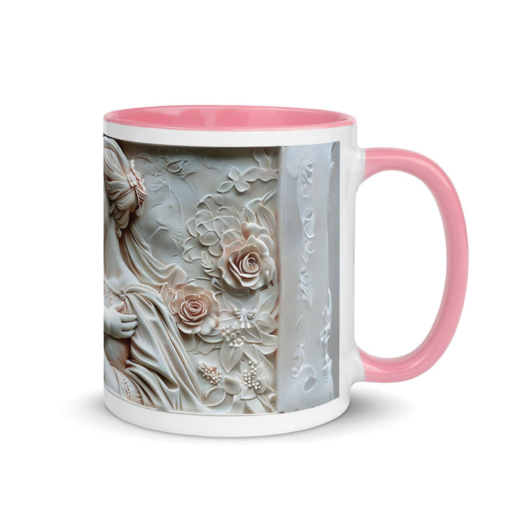 Mother and baby Face to Face 3D Mug with Color Inside - Pink / 11 oz - ArtyKoala