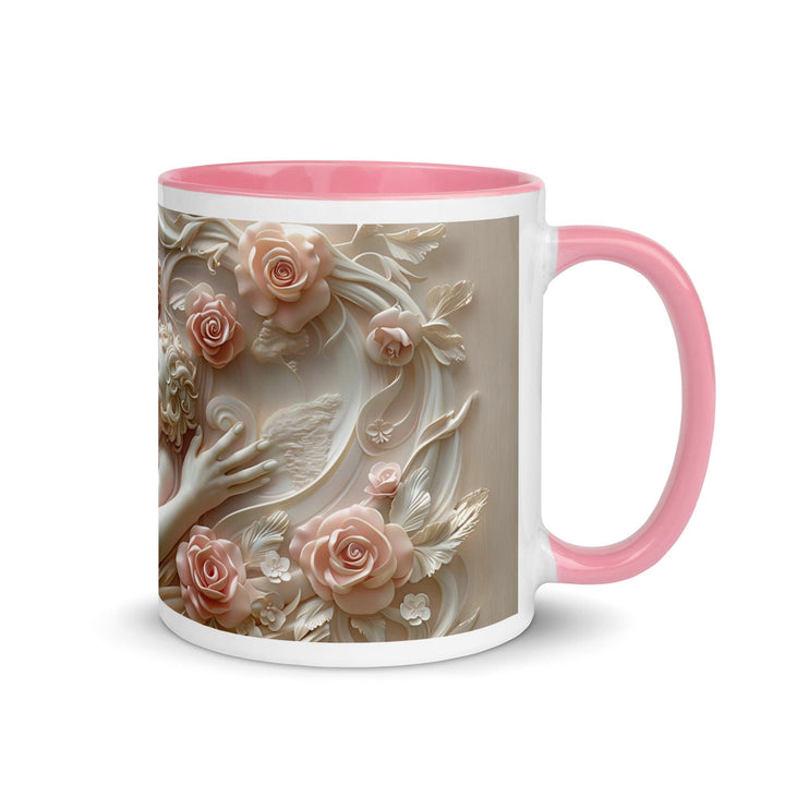 Mother and Baby Flower 3D mug with Color Inside - Pink / 11 oz - ArtyKoala