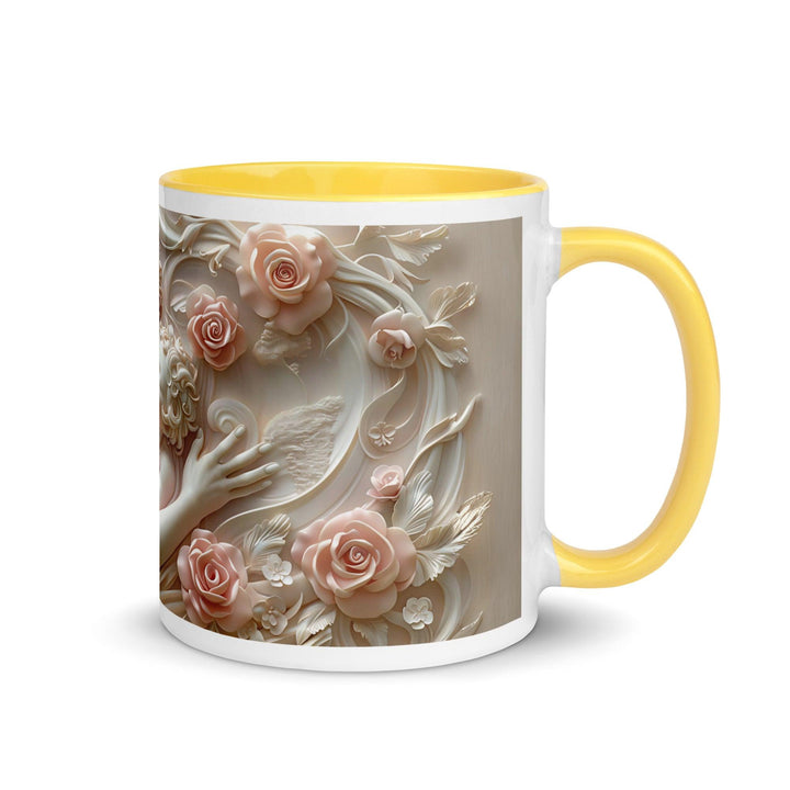 Mother and Baby Flower 3D mug with Color Inside - Yellow / 11 oz - ArtyKoala