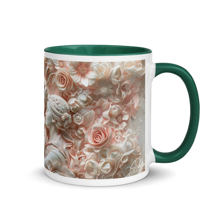 Mother and Baby Love 3D Mug with Color Inside - Dark green / 11 oz - ArtyKoala