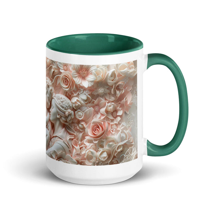 Mother and Baby Love 3D Mug with Color Inside - Dark green / 15 oz - ArtyKoala