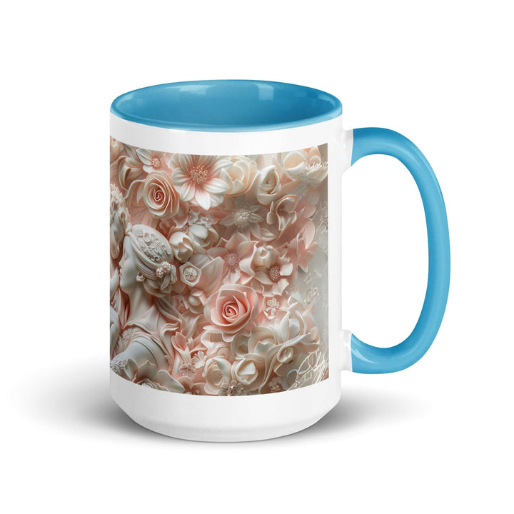 Mother and Baby Love 3D Mug with Color Inside - Blue / 15 oz - ArtyKoala