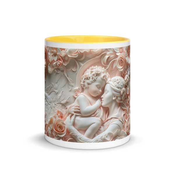 Mother and Baby Love 3D Mug with Color Inside - ArtyKoala