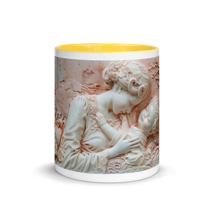 Mother and Baby Small Hand 3D Mug with Color Inside - ArtyKoala