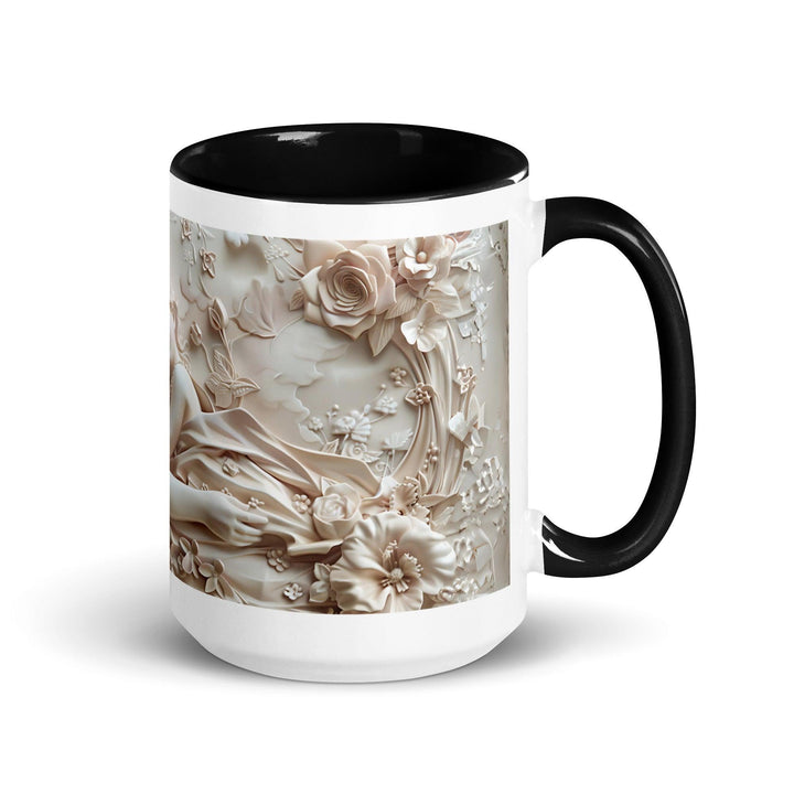 Mother and Baby Young Mom 3D Mug with Color Inside - Black / 15 oz - ArtyKoala