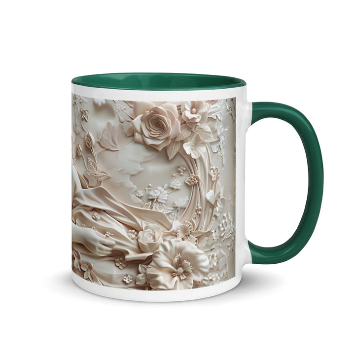 Mother and Baby Young Mom 3D Mug with Color Inside - Dark green / 11 oz - ArtyKoala