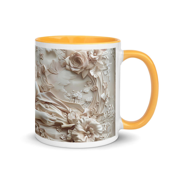 Mother and Baby Young Mom 3D Mug with Color Inside - Golden Yellow / 11 oz - ArtyKoala