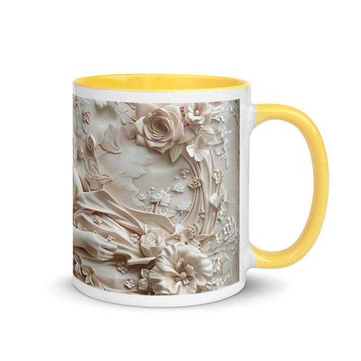 Mother and Baby Young Mom 3D Mug with Color Inside - Yellow / 11 oz - ArtyKoala