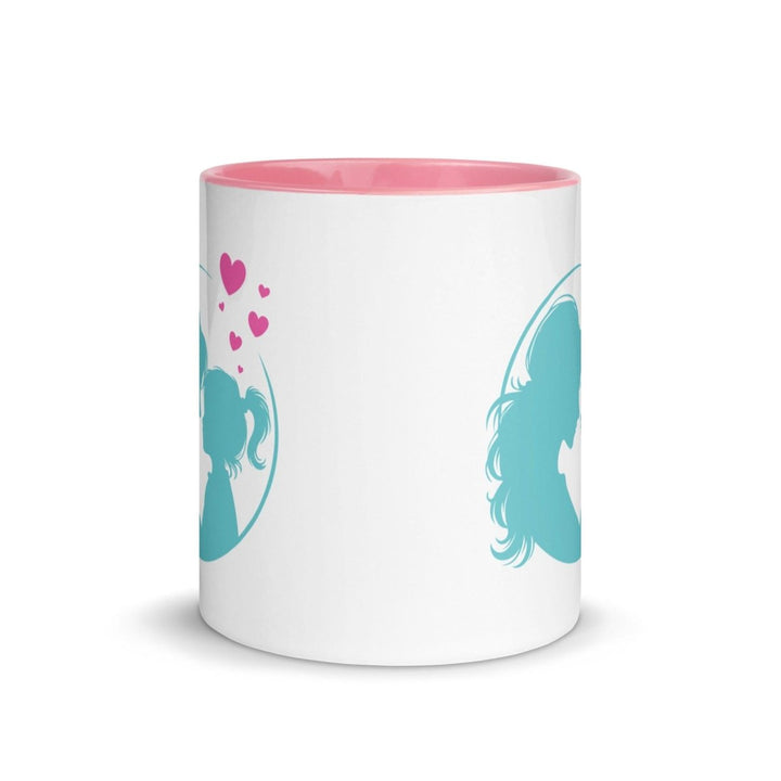 Mother and Daughter Colorful Print Mug - Pink - 11 oz - ArtyKoala