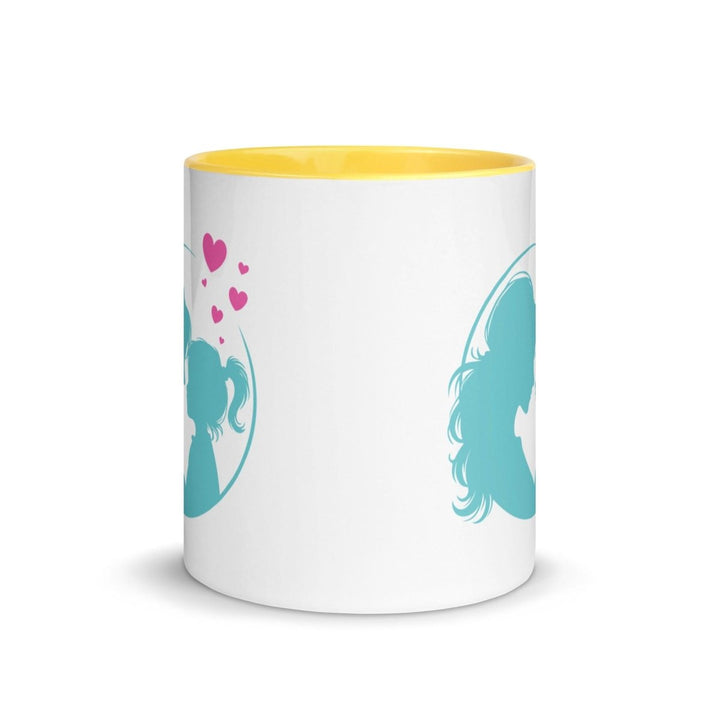 Mother and Daughter Colorful Print Mug - Yellow - 11 oz - ArtyKoala