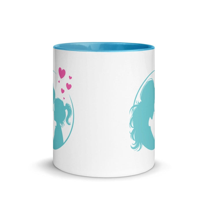Mother and Daughter Colorful Print Mug - Blue - 11 oz - ArtyKoala