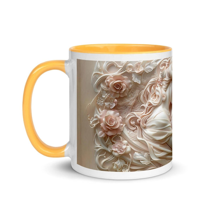 Mother Baby Flower Colorful Print Mug - Golden Yellow - 11 oz - ArtyKoala