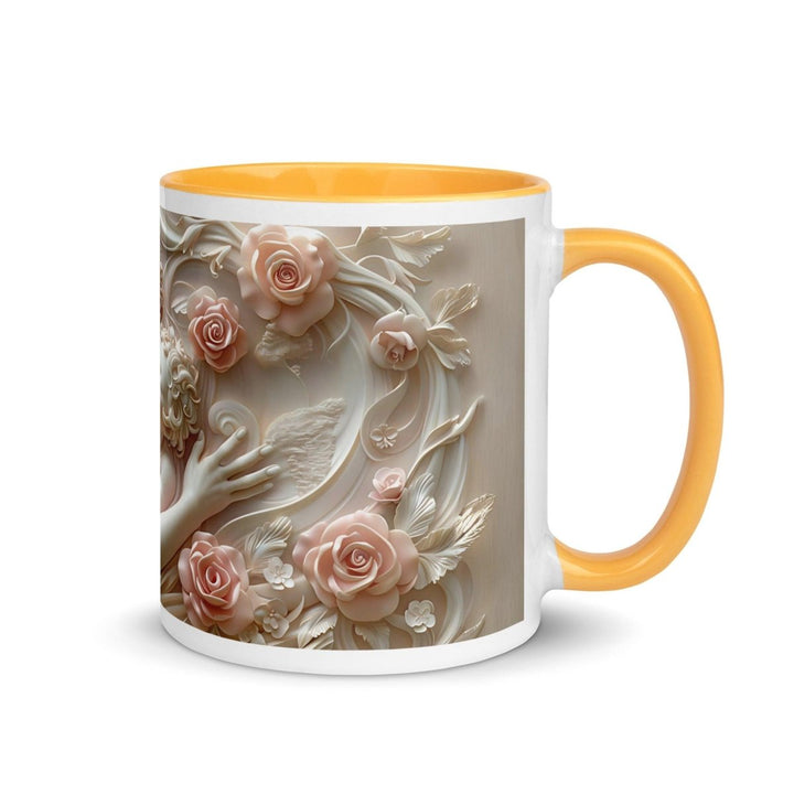 Mother Baby Flower Colorful Print Mug - Golden Yellow - 11 oz - ArtyKoala
