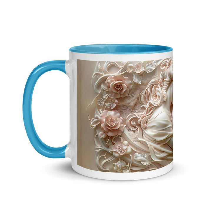 Mother Baby Flower Colorful Print Mug - Blue - 11 oz - ArtyKoala