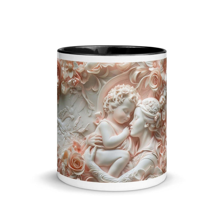 Mother Baby Love 3D Colorful Print Mug - Black - 11 oz - ArtyKoala