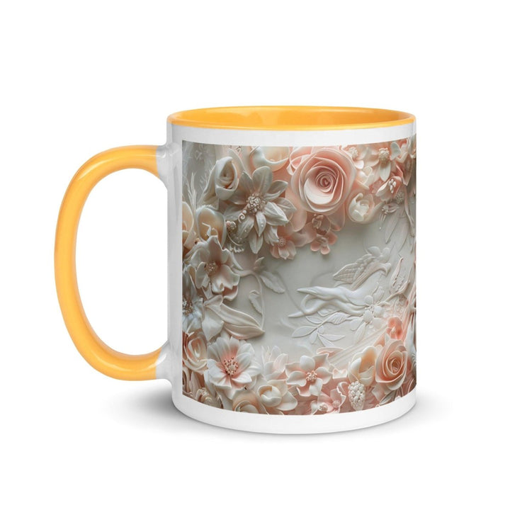 Mother Baby Love 3D Colorful Print Mug - Golden Yellow - 11 oz - ArtyKoala