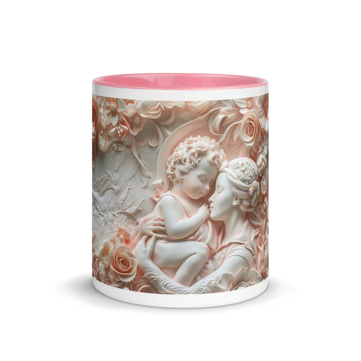 Mother Baby Love 3D Colorful Print Mug - Pink - 11 oz - ArtyKoala