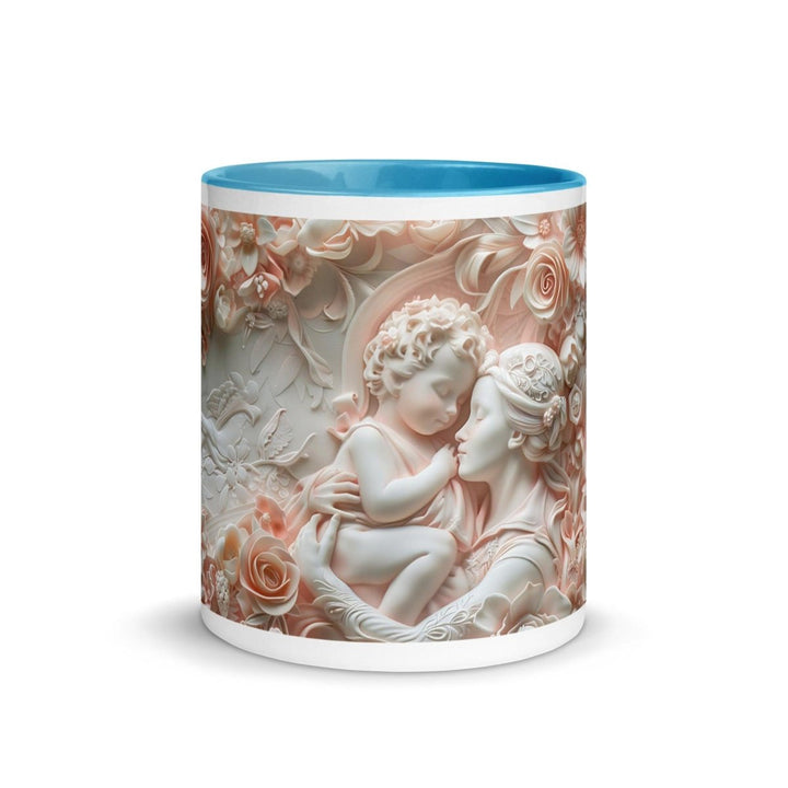Mother Baby Love 3D Colorful Print Mug - Blue - 11 oz - ArtyKoala