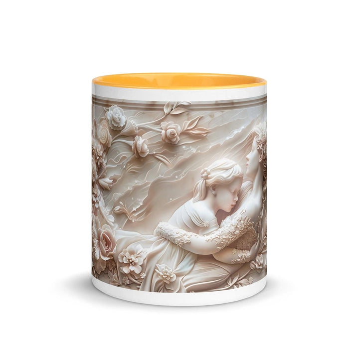 Mother Hug 3D Colorful Print Mug - Golden Yellow - 11 oz - ArtyKoala