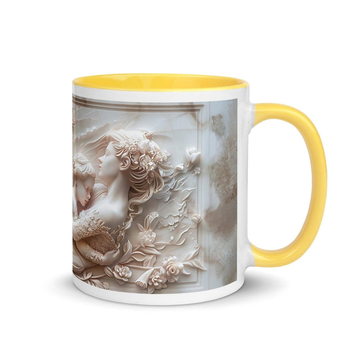 Mother Hug 3D Colorful Print Mug - Yellow - 11 oz - ArtyKoala