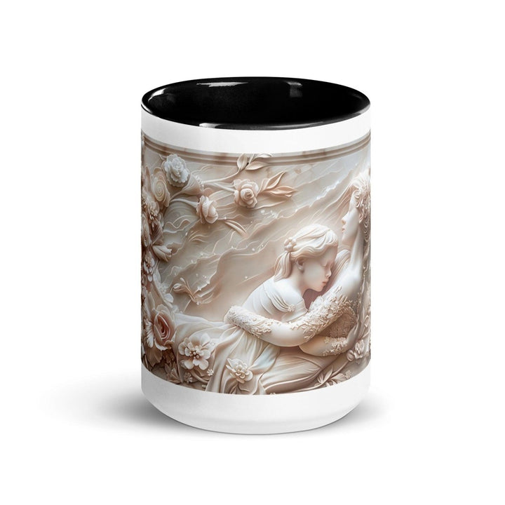 Mother Hug 3D Colorful Print Mug - Black - 15 oz - ArtyKoala