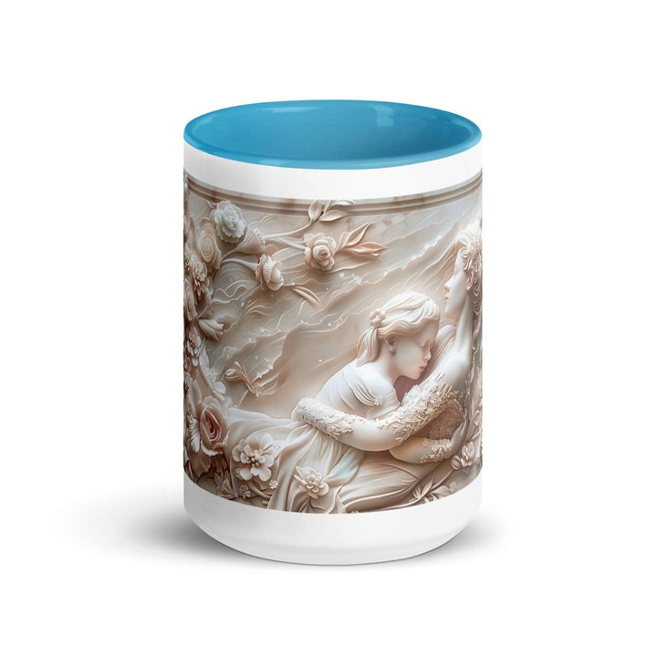 Mother Hug 3D Colorful Print Mug - Blue - 15 oz - ArtyKoala