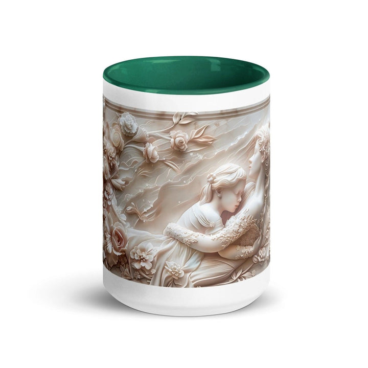 Mother Hug 3D Colorful Print Mug - Dark green - 15 oz - ArtyKoala