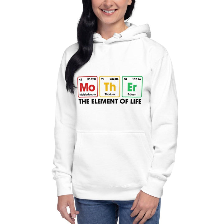 Mother The Element Of Life Graphic Hoodie - White - S - ArtyKoala
